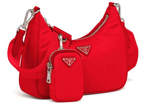 prada red nylon & saffiano leather mini backpack|prada nylon brand.